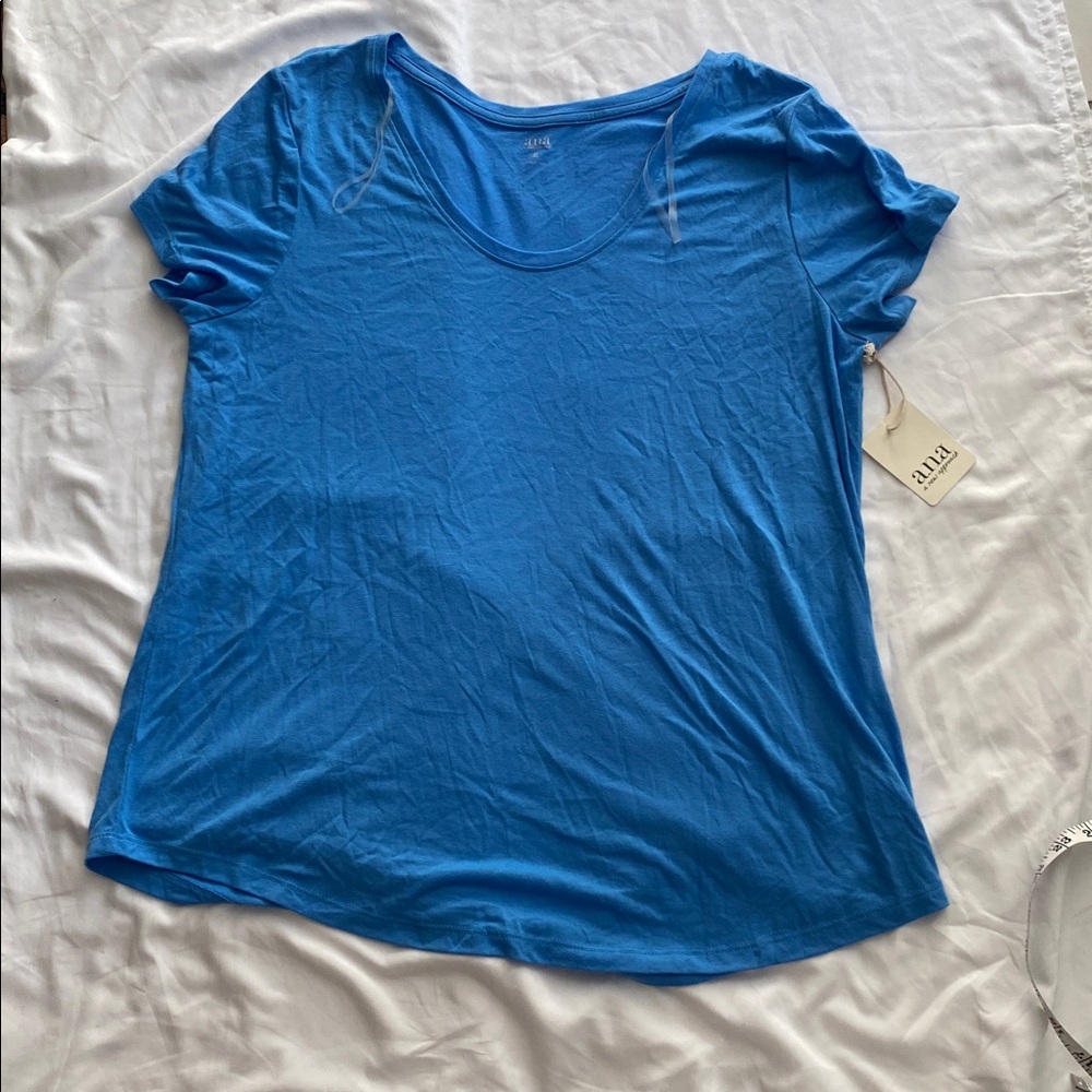 a.n.a Women's Bright Blue Short Sleeve Tee
